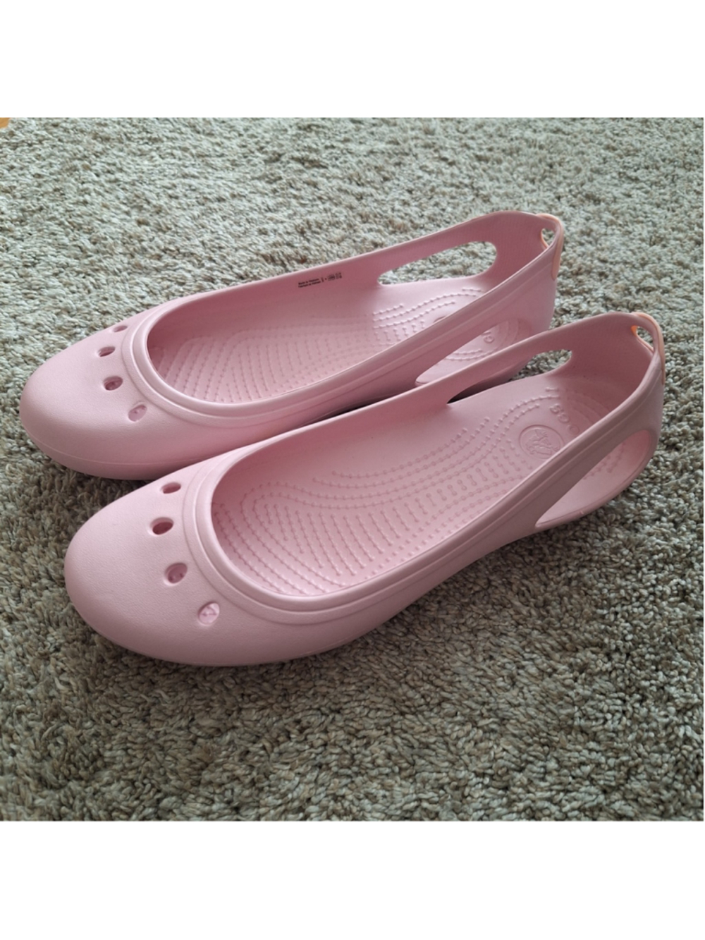 Crocs Womens Sz 9 Kadee Ballet Flats Slip On Closed Toe Comfort Shoes Light Pink - Picture 4 of 7